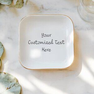Customized Trinket Dish, Ring Dish Personalized, Customized Gift, Bestie Gift